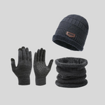 Unisex Winter-Accessoire-Set aus dicker Wolle -HARRISON