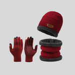 Unisex Winter-Accessoire-Set aus dicker Wolle -HARRISON