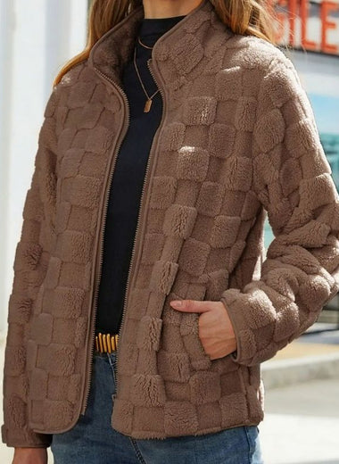 Valentine - Karierte Herbstjacke für Damen